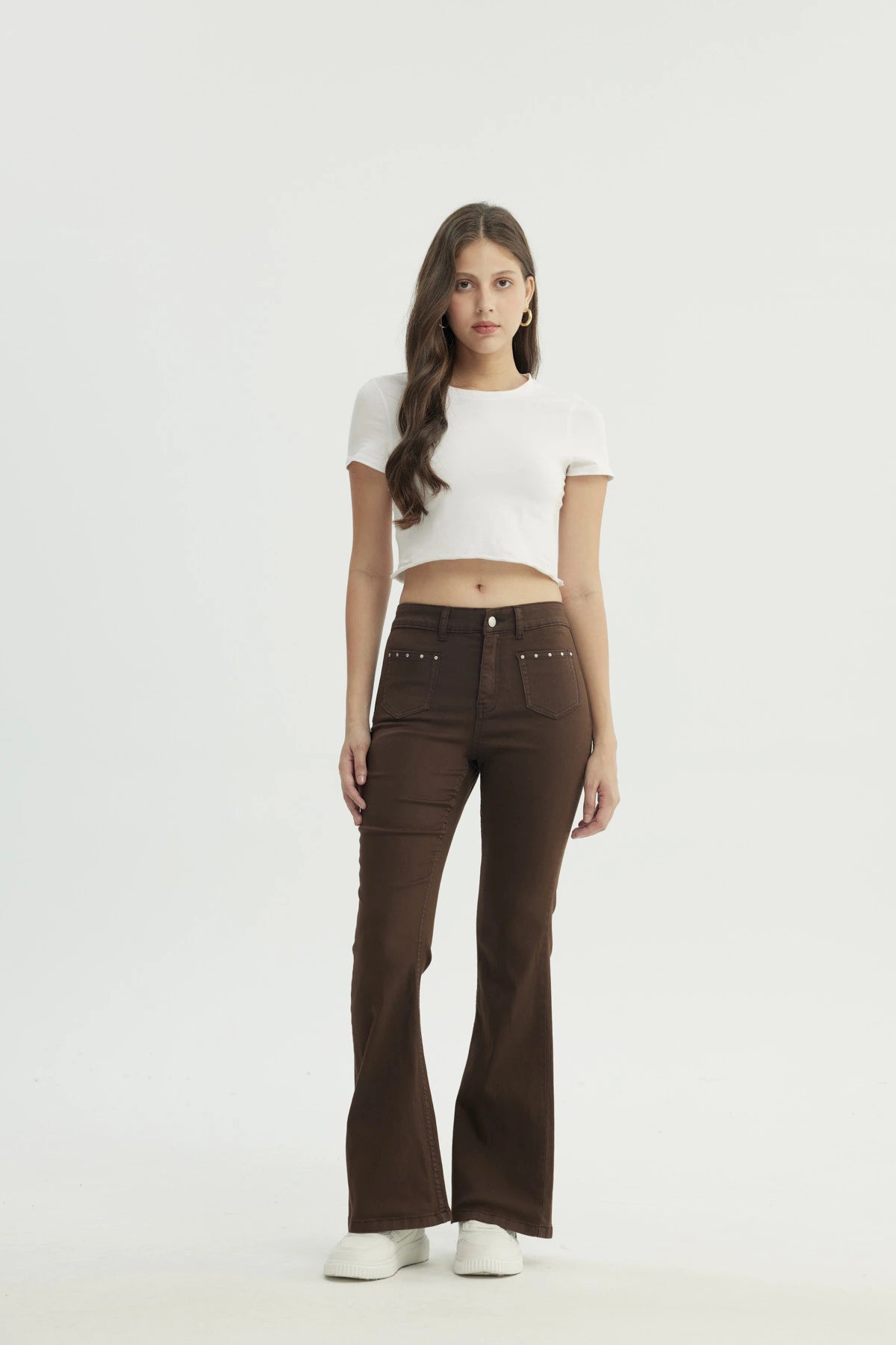 Jeans Mujer Flare Chocolate