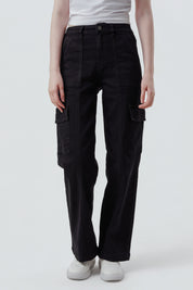 Jeans Mujer Calce Recto Negro