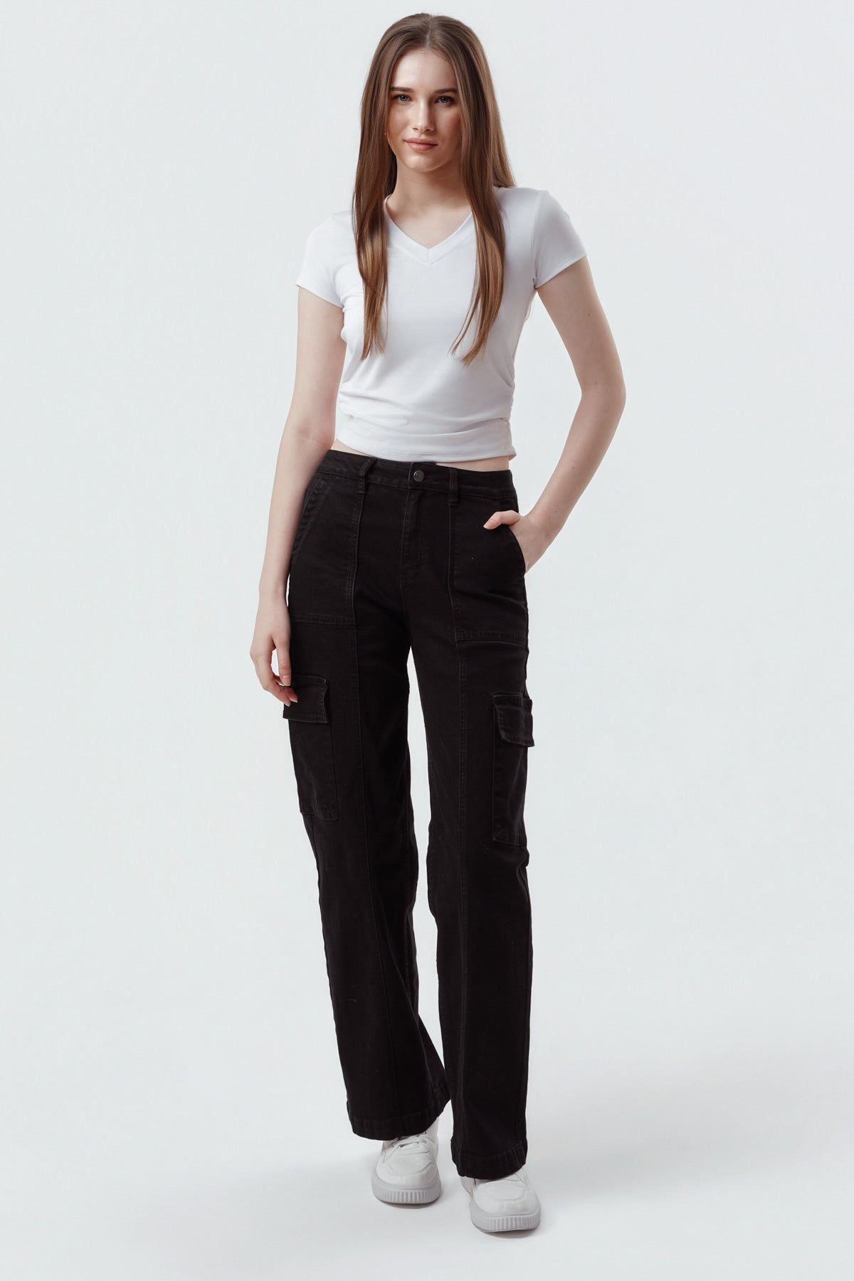 Jeans Mujer Calce Recto Negro