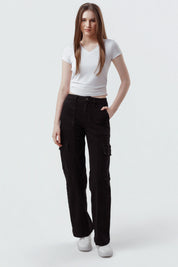 Jeans Mujer Calce Recto Negro