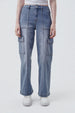 Jeans Mujer Calce Recto Azul Claro