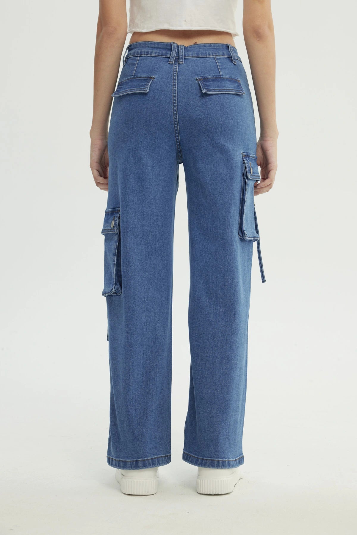 Jeans Calce Recto Mujer Azul