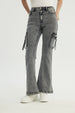 Jeans Mujer Flare Gris