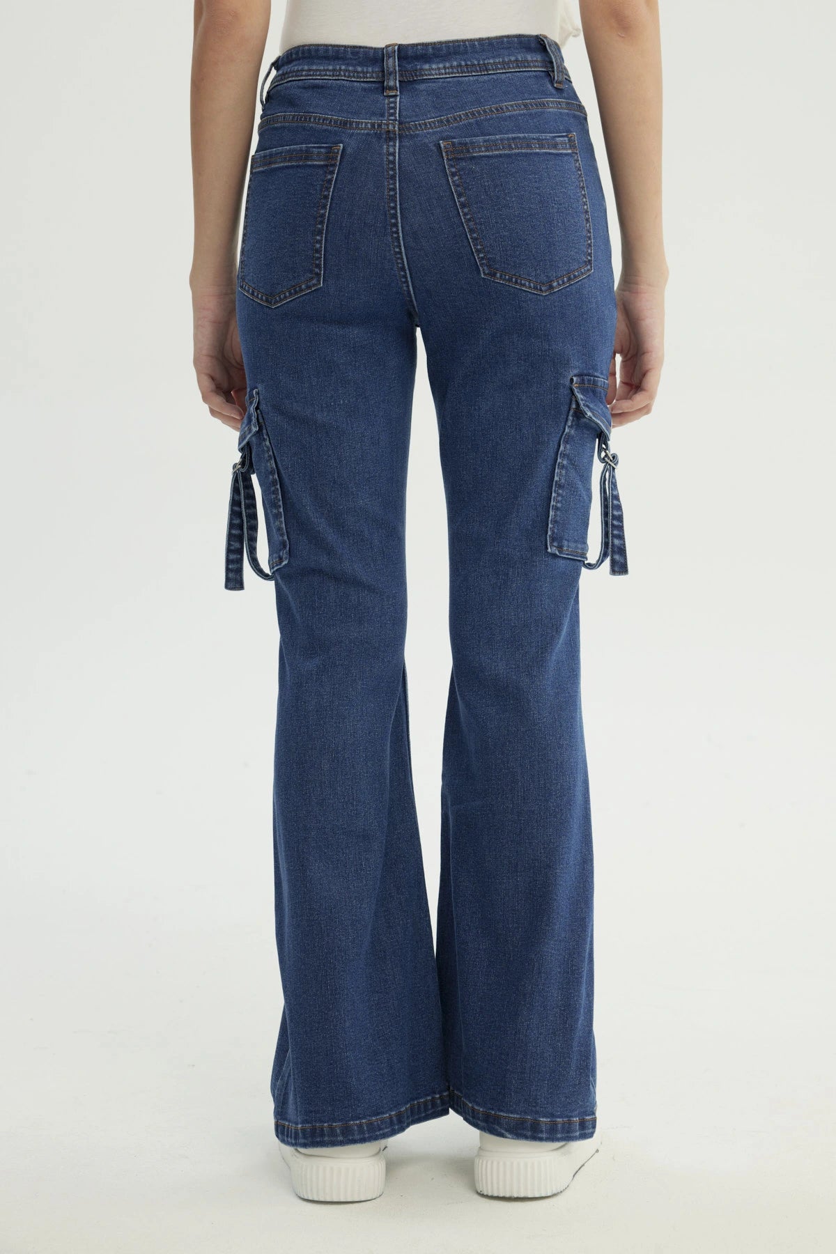 Jeans Mujer Flare Azul Oscuro