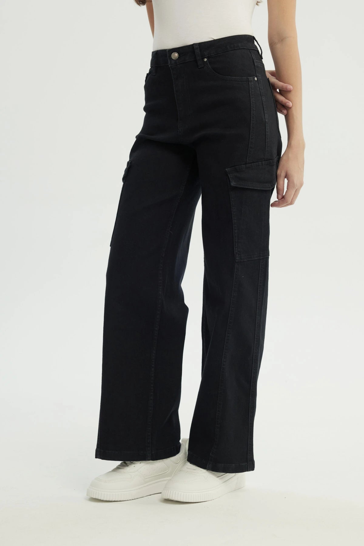 Jeans Mujer Calce Recto Negro