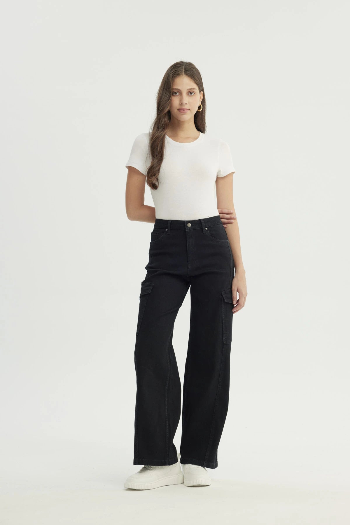 Jeans Mujer Calce Recto Negro
