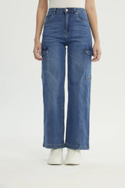 Jeans Mujer Calce Recto Azul