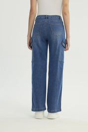 Jeans Mujer Calce Recto Azul