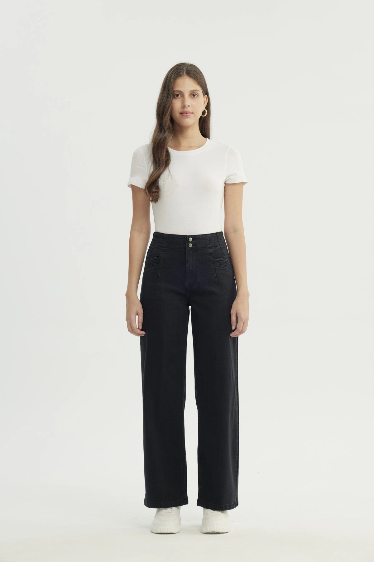 Jeans Mujer Calce Recto Negro