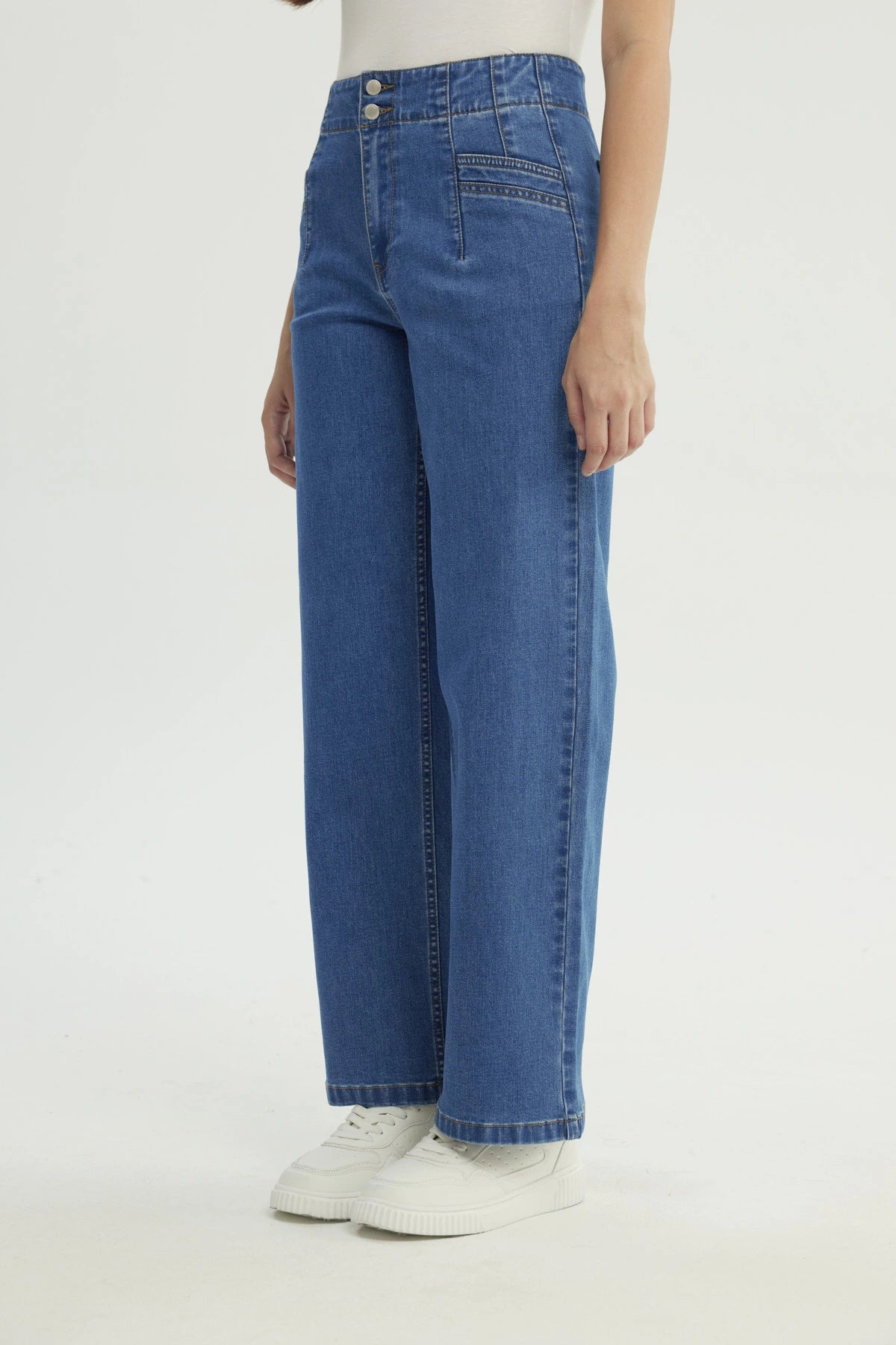 Jeans Mujer Calce Recto Azul