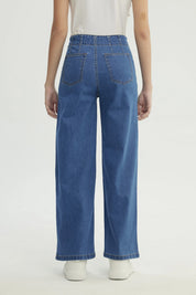 Jeans Mujer Calce Recto Azul