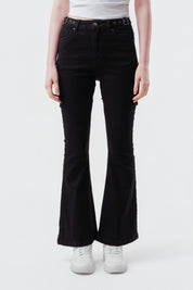 Jeans Flare Mujer Negro