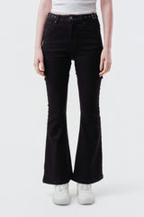 Jeans Flare Mujer Negro