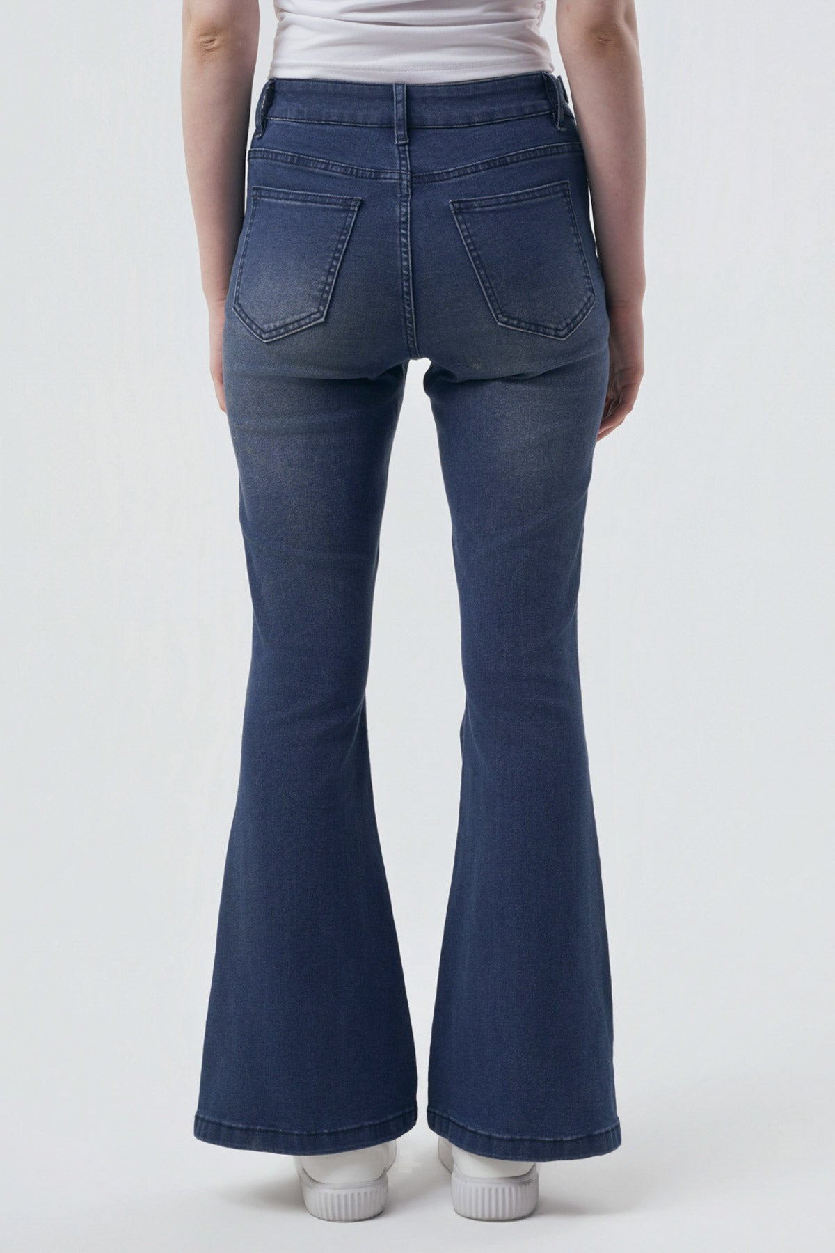 Jeans Flare Mujer Azul Oscuro