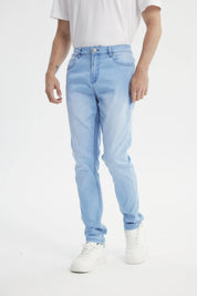 Jeans Skinny Hombre Azul Claro