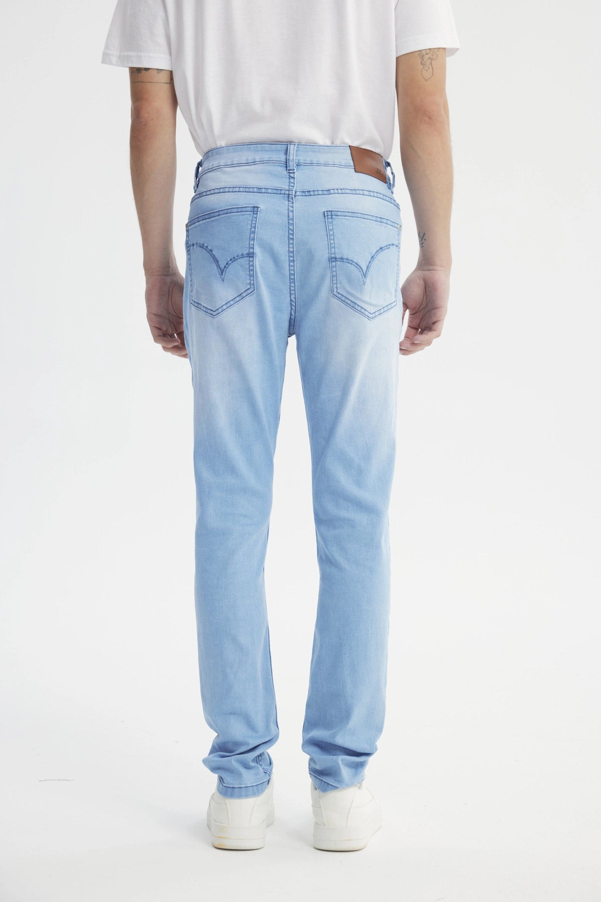 Jeans Skinny Hombre Azul Claro