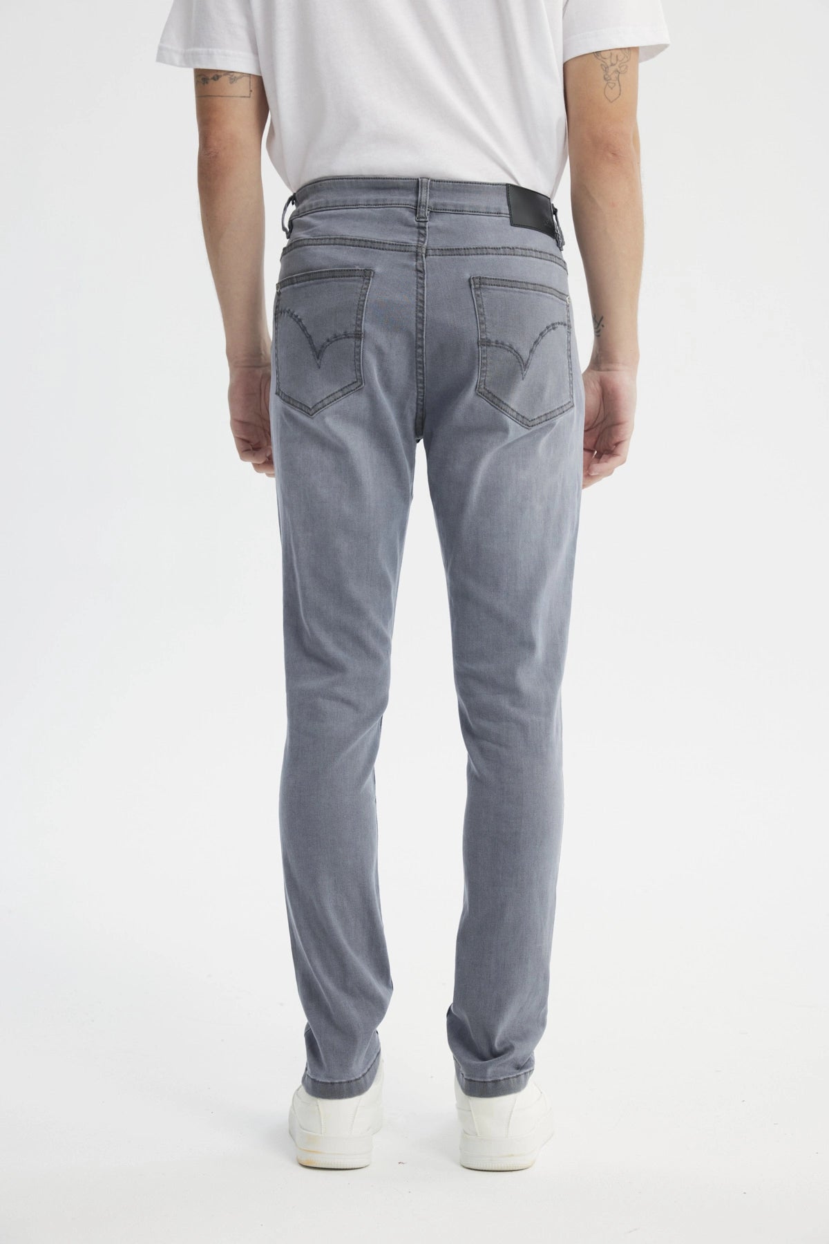 Jeans Skinny Hombre Gris