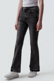 Jeans Flare Mujer Negro