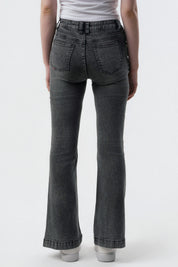 Jeans Flare Mujer Negro