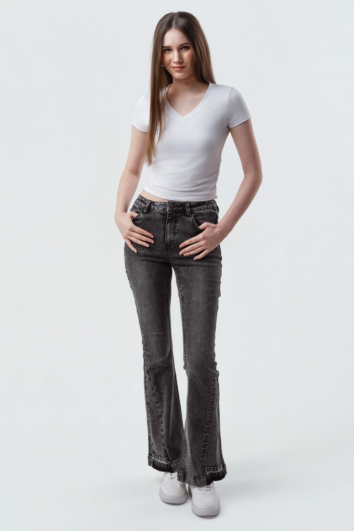 Jeans Flare Mujer Negro