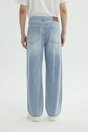 Jeans Straight Hombre Azul Claro