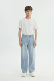 Jeans Straight Hombre Azul Claro