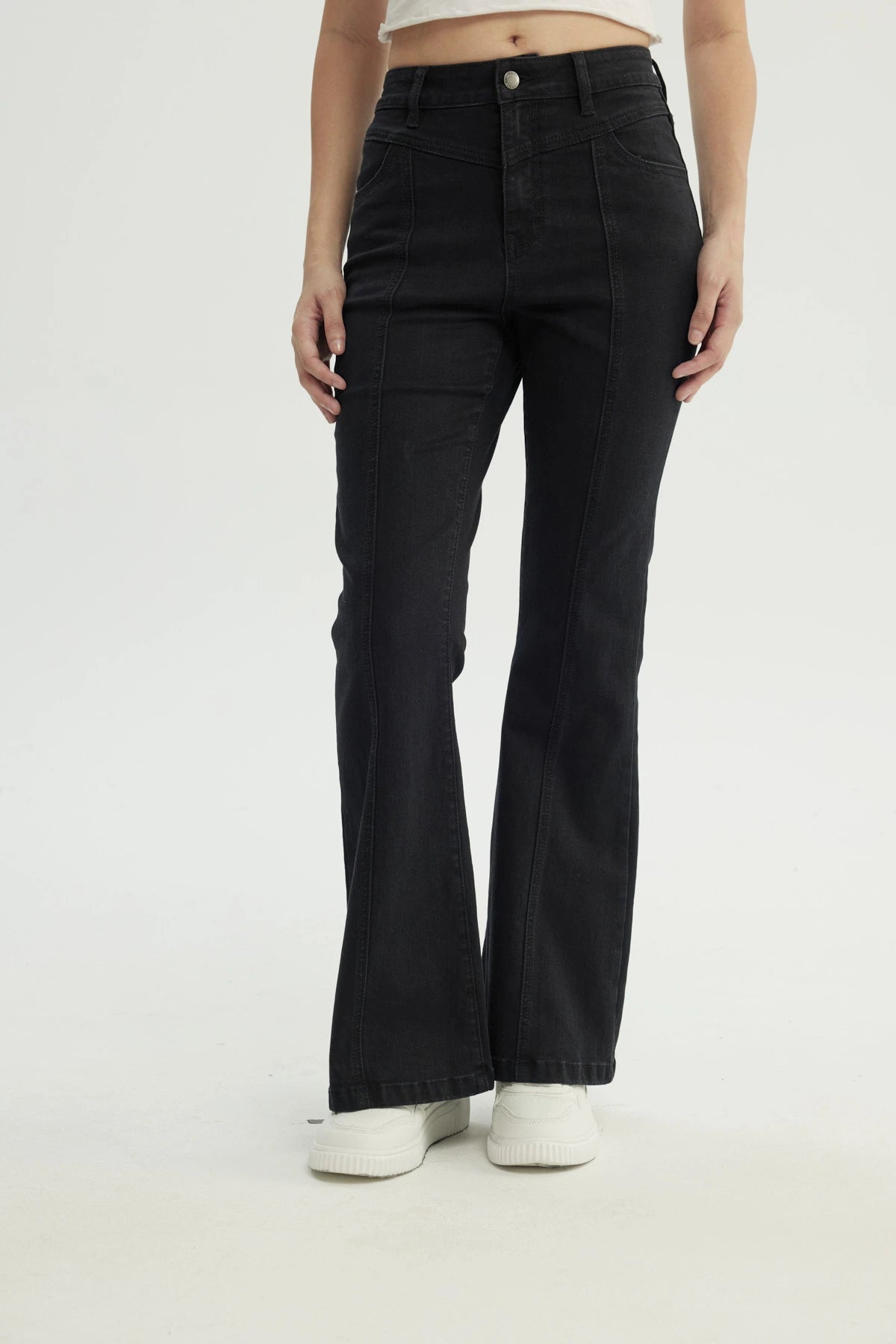 Jeans Mujer Flare Negro
