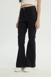Jeans Mujer Flare Negro