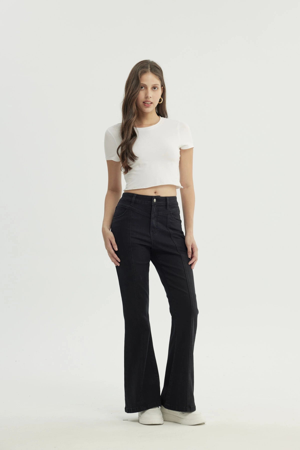 Jeans Mujer Flare Negro