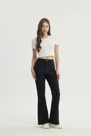 Jeans Mujer Flare Negro