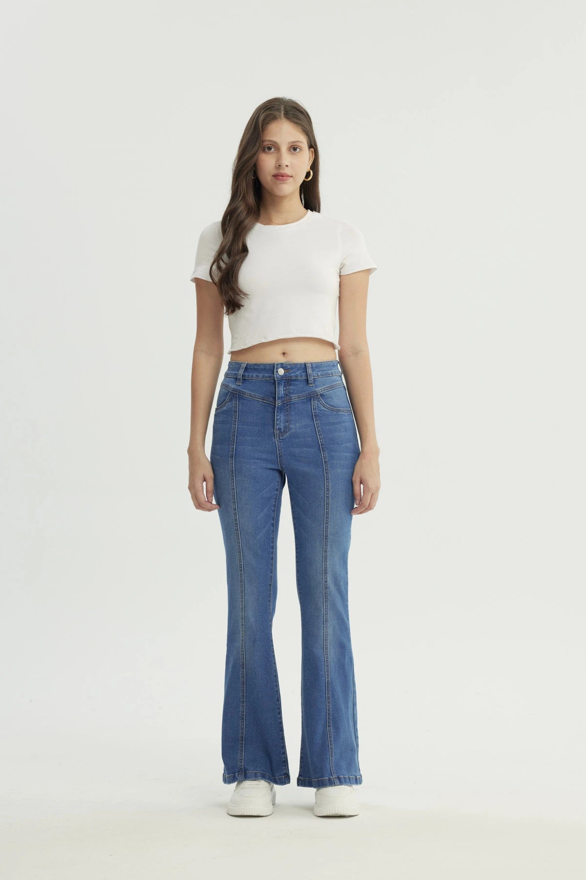 Jeans Mujer Flare Azul