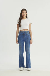 Jeans Mujer Flare Azul