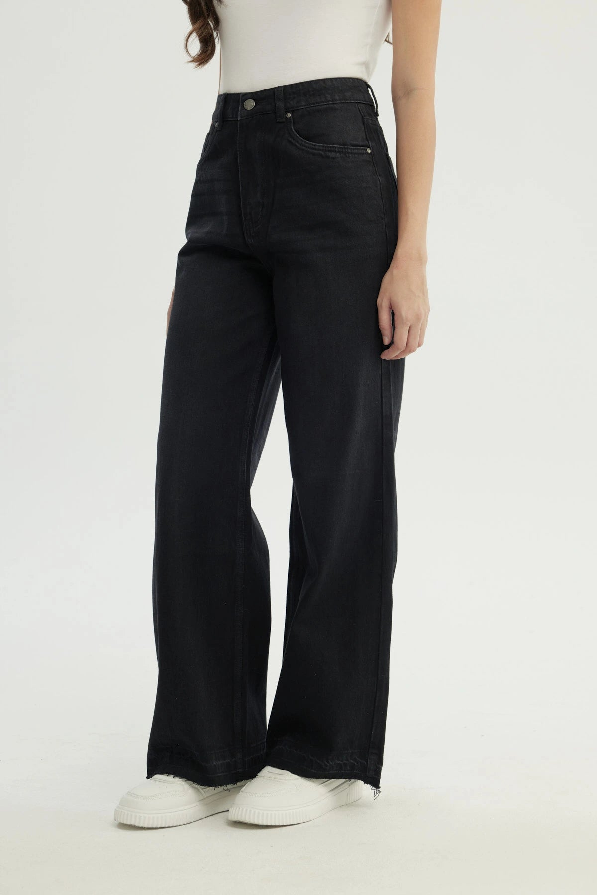 Jeans Mujer Calce Recto Negro