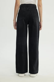 Jeans Mujer Calce Recto Negro