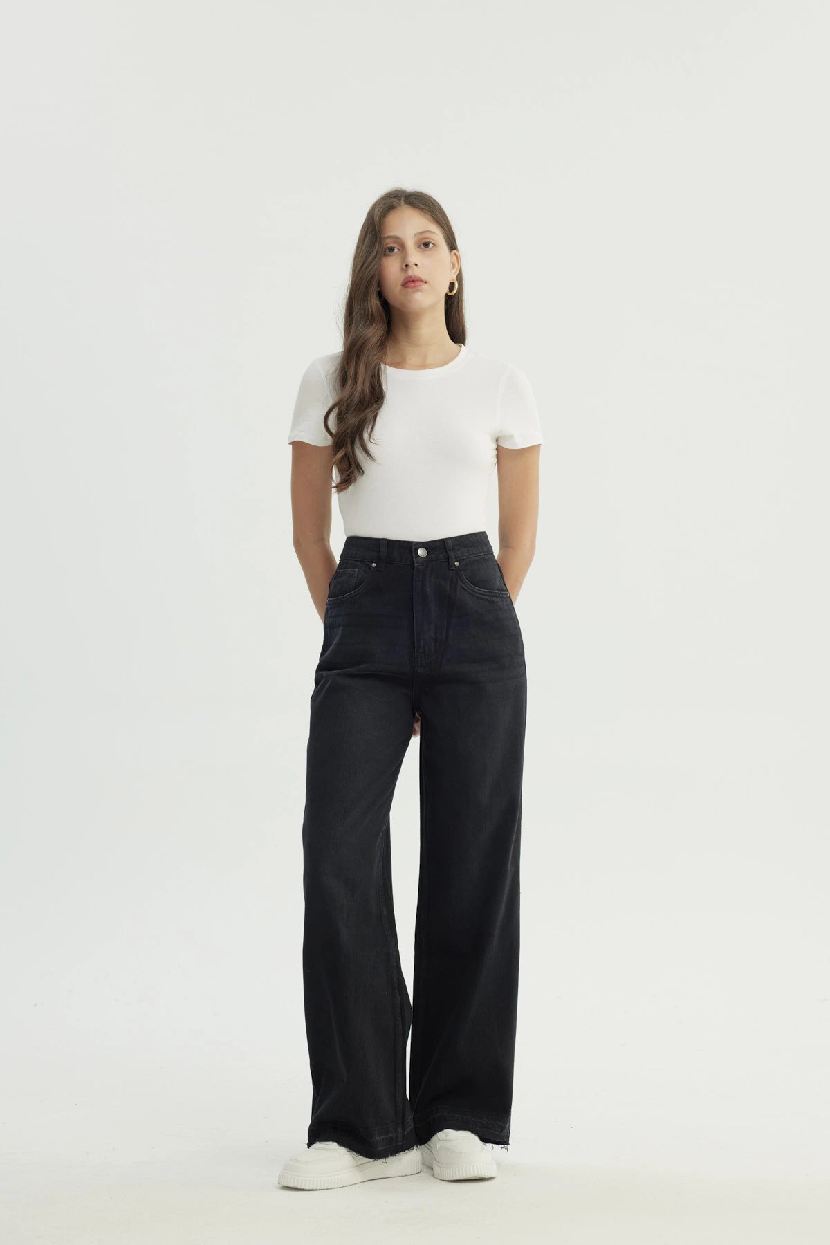 Jeans Mujer Calce Recto Negro