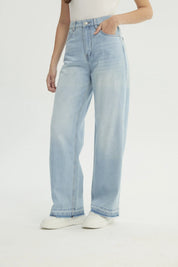 Jeans Mujer Calce Recto Azul