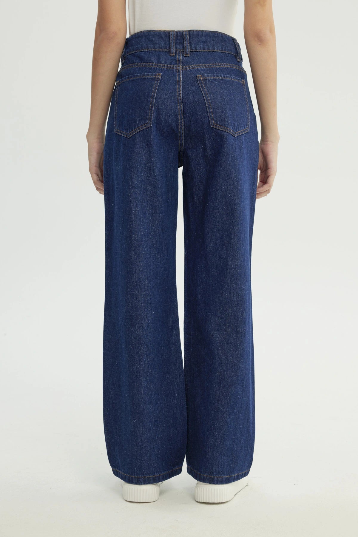 Jeans Mujer Calce Recto Azul Oscuro
