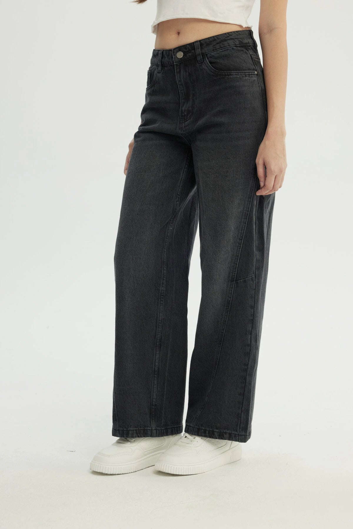 Jeans Mujer Baggy Negro