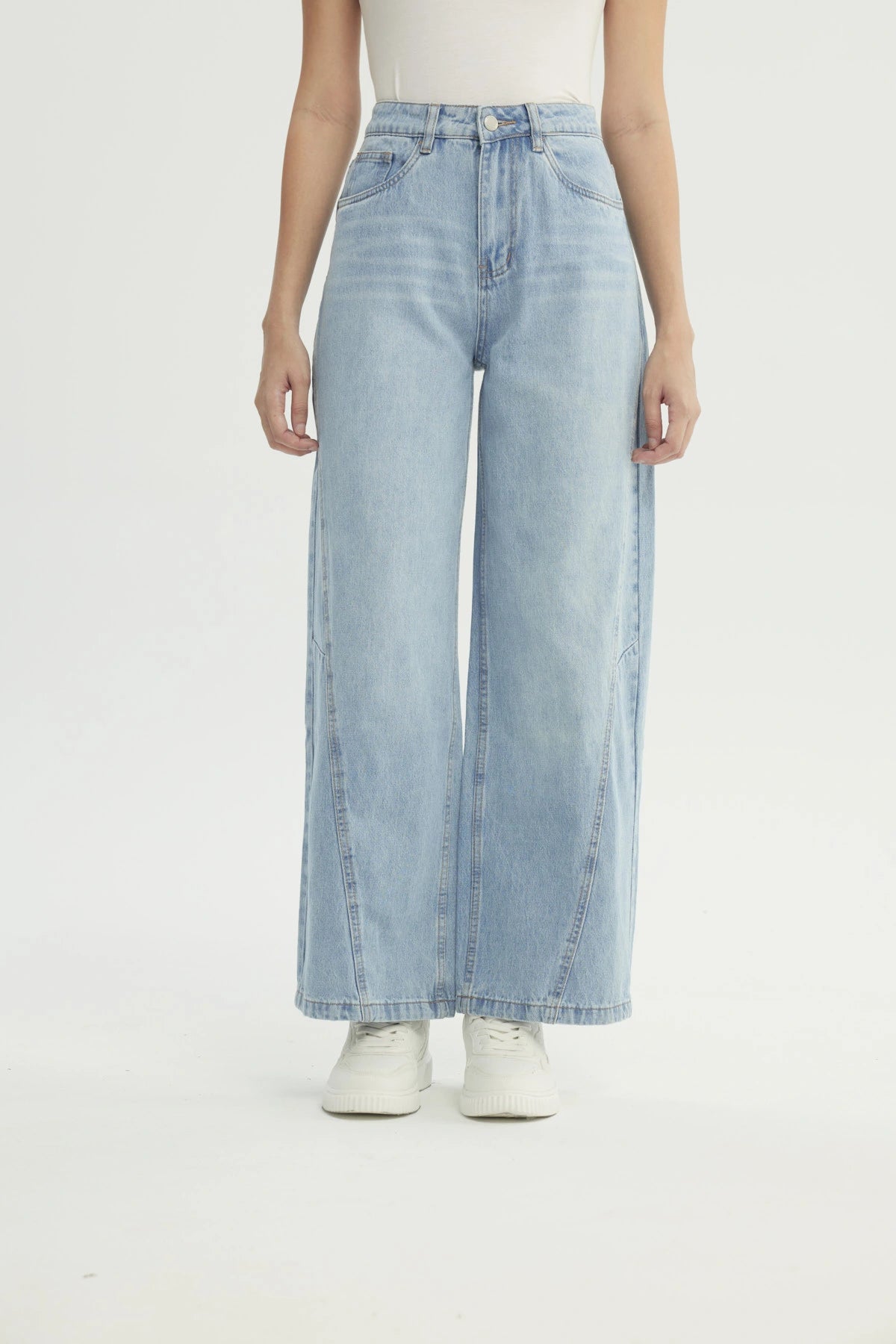 Jeans Mujer Baggy Azul