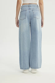 Jeans Mujer Baggy Azul