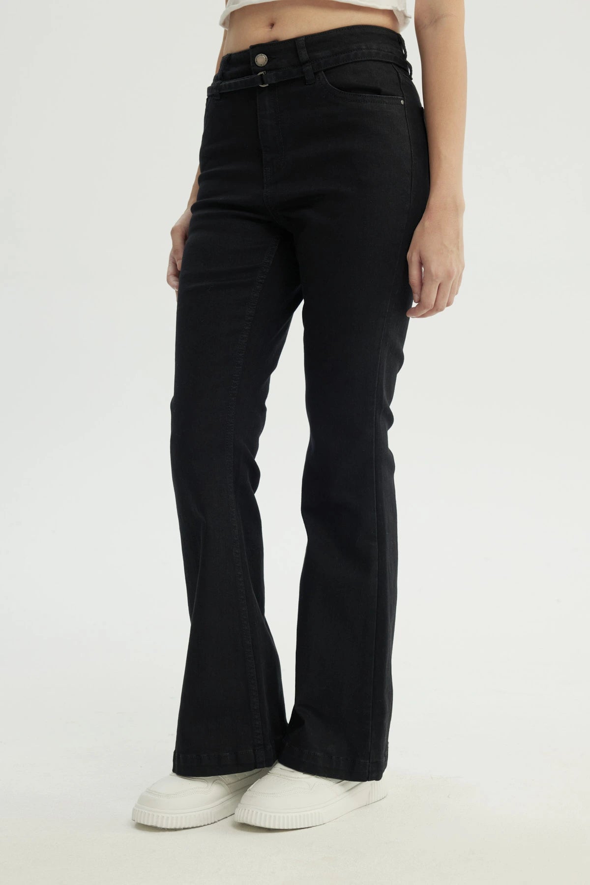 Jeans Mujer Flare Negro