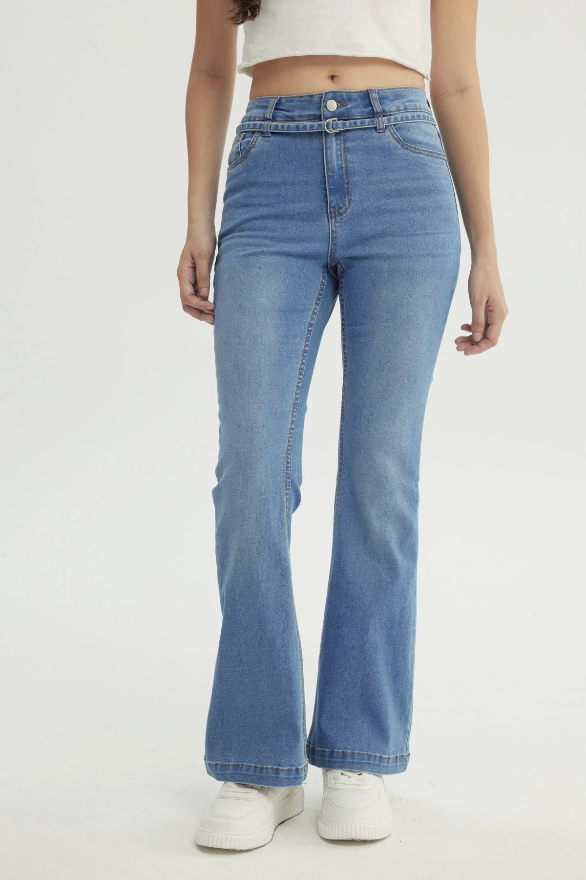 Jeans Mujer Flare Azul