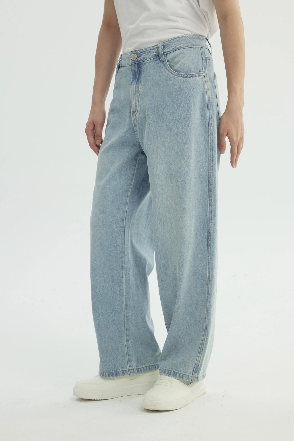 Jeans Straight Hombre Azul Claro