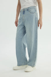 Jeans Straight Hombre Azul Claro
