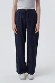 Jeans Calce Recto Mujer Azul Oscuro