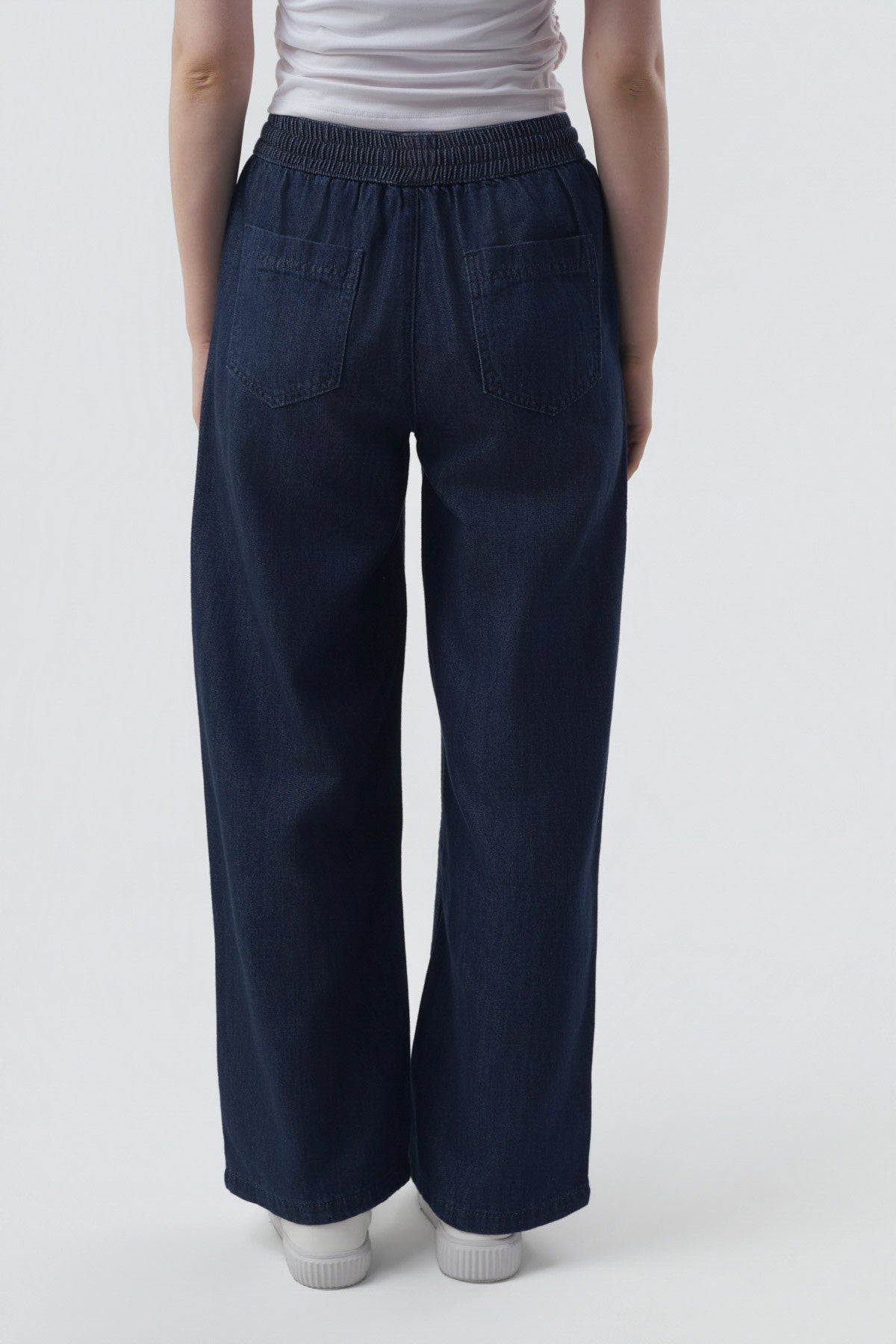 Jeans Calce Recto Mujer Azul Oscuro
