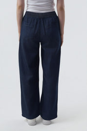 Jeans Calce Recto Mujer Azul Oscuro