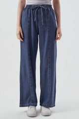 Jeans Calce Recto Mujer Azul