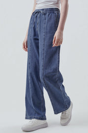 Jeans Calce Recto Mujer Azul