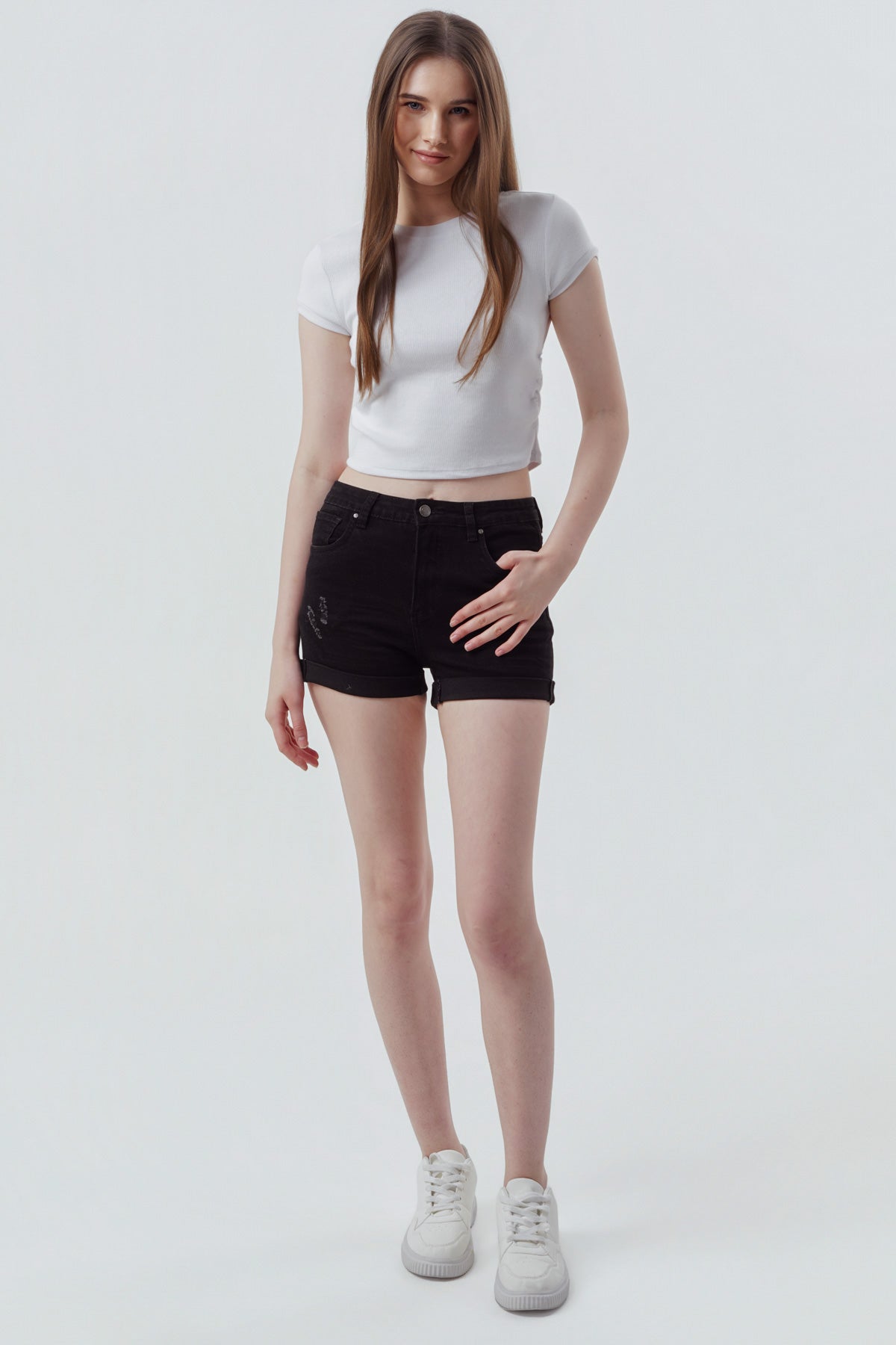 Short Leggins Mujer Negro
